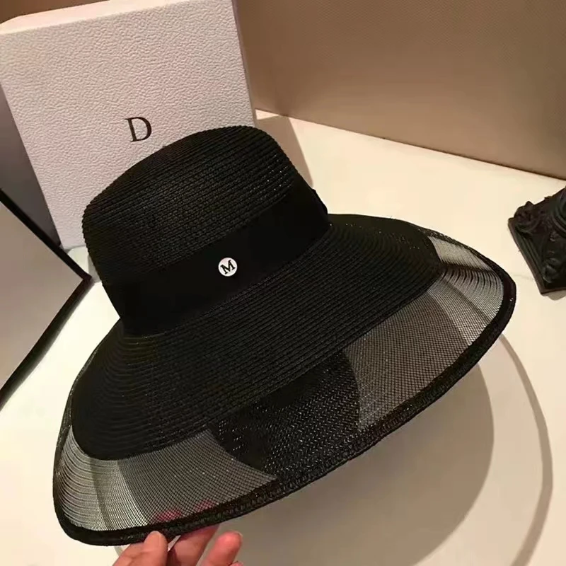 Bucket Hat Straw - Cappello da sole in paglia pieghevole