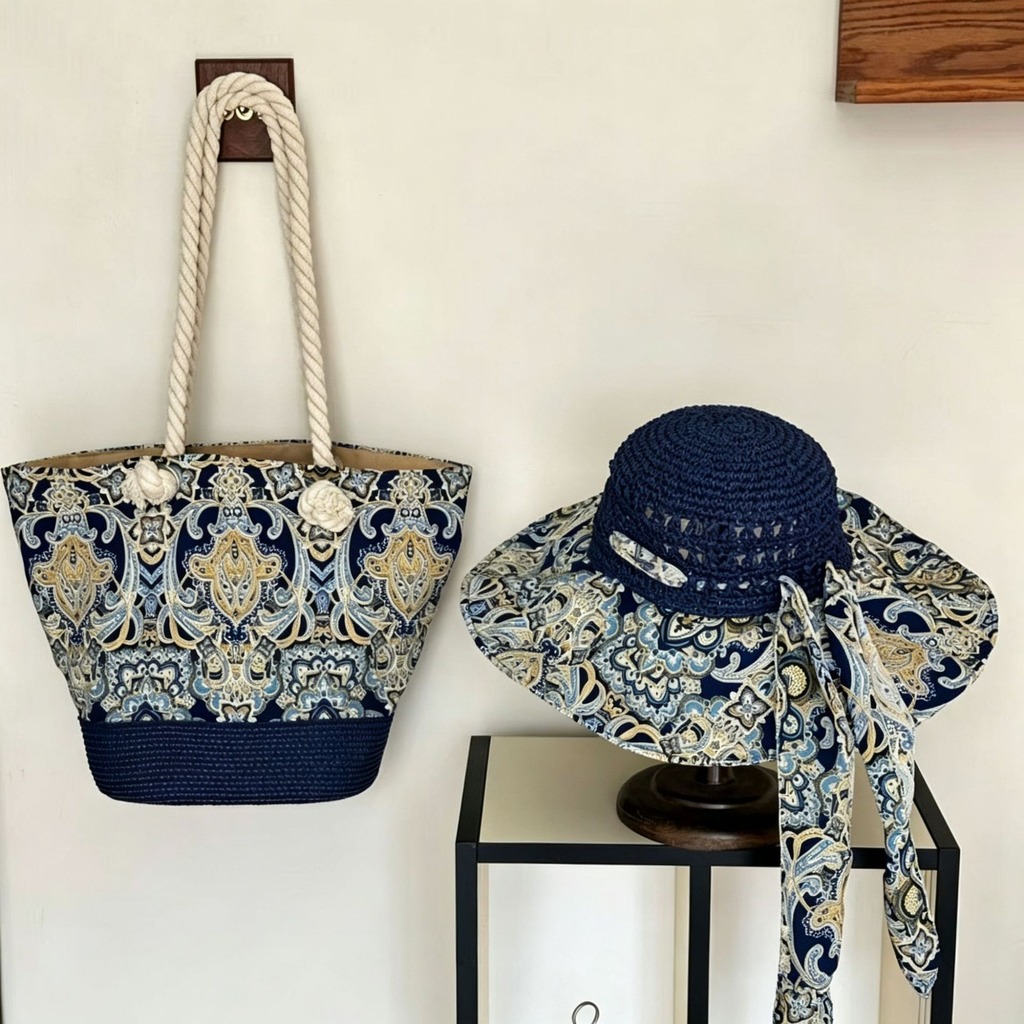 Set Cappello da Sole Boho in P - Bucket Hat Straw recensione e prezzo